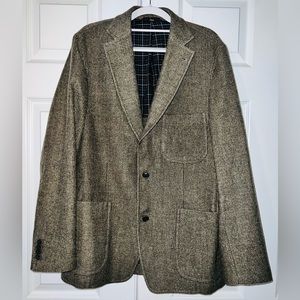 Kroon Mayer Green Brown 100% Wool Blazer Jacket Sport Coat Sz 40R Uncut